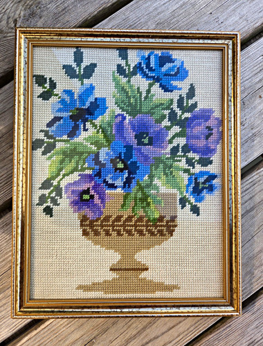 Vintage framed tapestry a - framed,