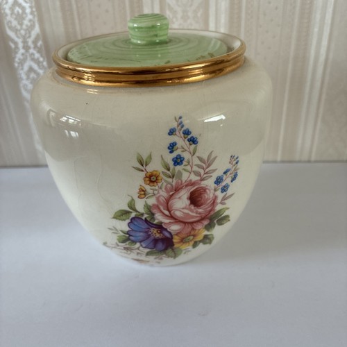 Vintage crown devon lidded - vintage, pot