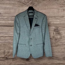 Selected Homme Suit Jacket Blazer Linen Blend Oxford Grey 36R