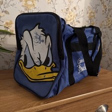 Vintage 90s Walt Disney Donald Duck Duffle Weekend Sports Travel Bag.      #JT