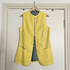 Arjan Dugal Nehru Jacket Blazer Wedding Indian Designer Vest Sleeveless Buttons 