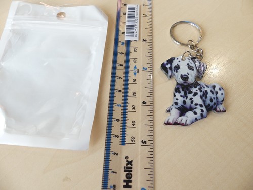 Dalmatian dog keyring double - dalmatian,