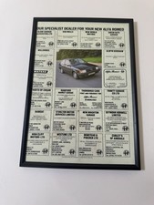 FRAMED Original 1986 Alfa Romeo Arna Magazine Advert Poster Man Cave Retro
