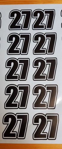 Race number vinyl decals - vinyl, rc