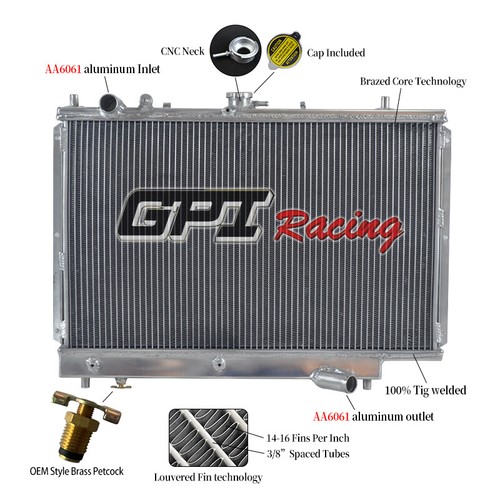 Aluminum radiator for mazda - radiator,