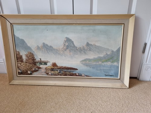 Signed original landscape snow