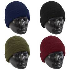 US Army Style Watch Cap 100% Wool Warm Military Bob Hat - One Size Fits All