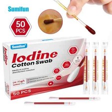 New 50pcs Iodine Cotton Swab