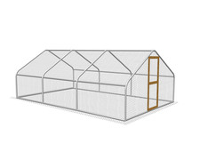 Walk In Chicken Run Steel Frame 4m x 6m Hen Cage Poultry Coop 13ft x 20ft Aviary