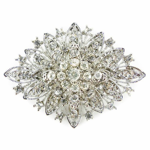 Large silver gold brooch box - silver,