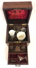 Antique Georgian Mahogany Fitted Campaign Travelling Medicine Apothecary Cabinet