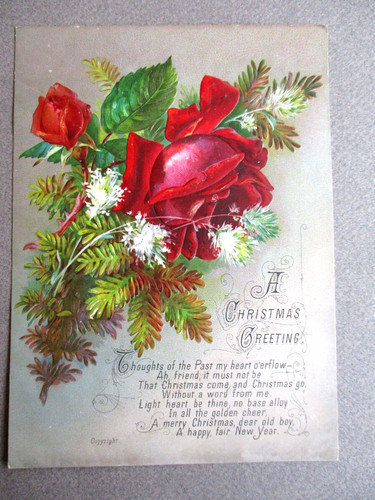 Victorian christmas card - victorian,