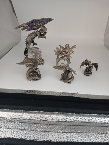 Pewter dragons plus 1 - pewter, 4