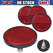 4 x RED Bolt On Round 60mm