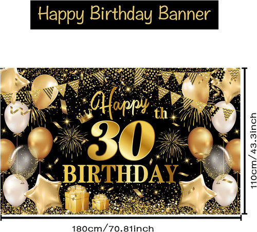21st birthday banner black - 21st,