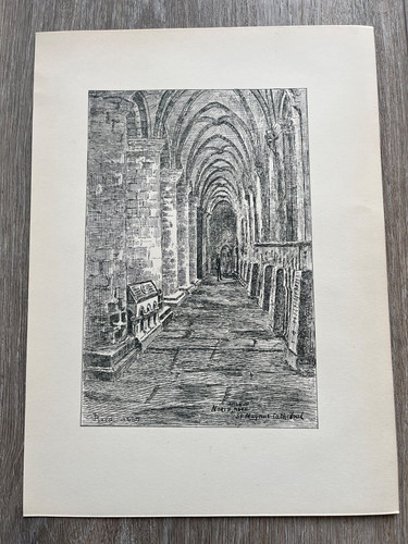 1881 print north aisle - print, of