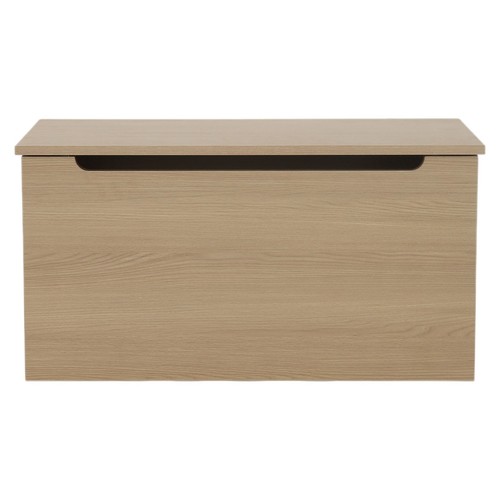Smoked oak effect ottoman - oak,