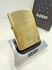 GENUINE Zippo ARMOR Lighter WINDOWS 10 OPERATING SYSTEM & KEYBOARD HP Brass NEW