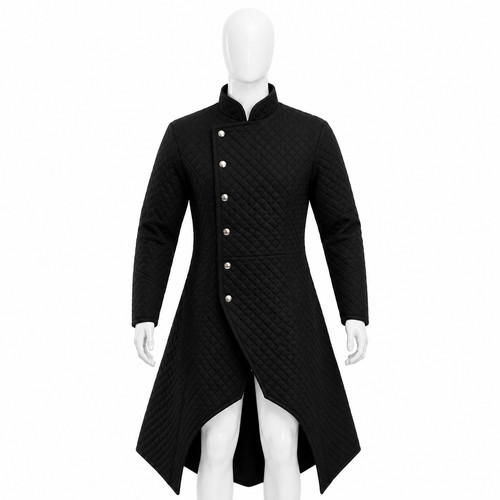 Medieval black quilted - black,
