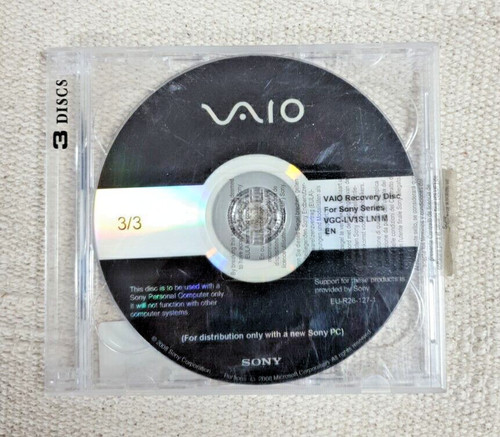 Sony vaio recovery - sony,