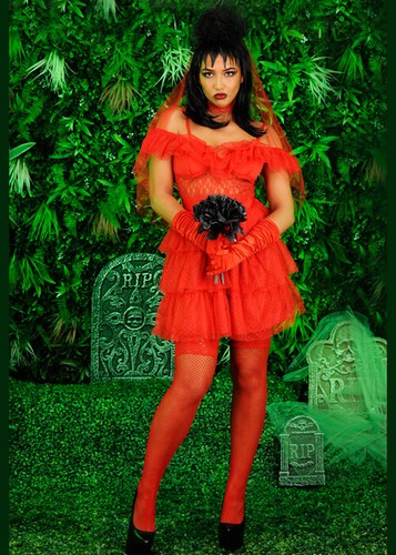 Womens beetlejuice red bride - womens,