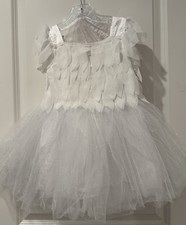 FAIRY DUST Halloween Costume Angel Swan w/ Wings Headband Girls Sz 5T