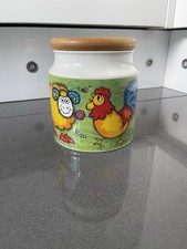 Funky Farm Dunoon Canister 13cm  Tall With Original Lid Excellent Condition