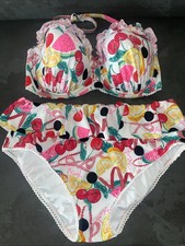 Ladies Life’s A Picnic Floozie Frost French Bikini Size 14 Bottoms 34E Top New