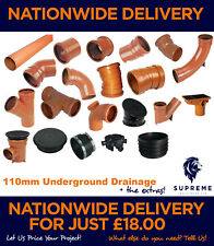 Underground Drainage 110mm Pipe & Fitting-Delivered Nationwide For Just £30.00