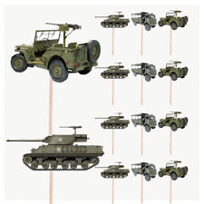 Army Vehicles Birthday Cupcake