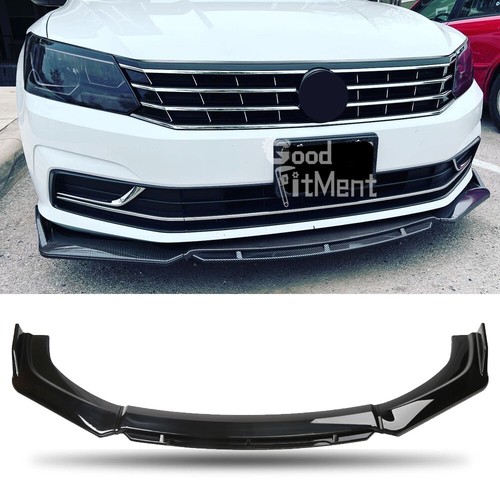Glossy black front bumper lip - bumper,