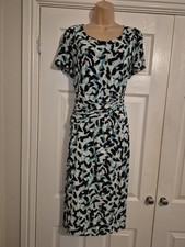 Blue & White Lined Dress Size