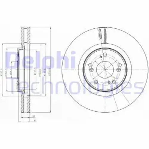 Brake disc vented bg4225 - brake,