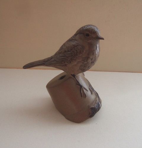 Poole pottery sparrow perched - pottery,