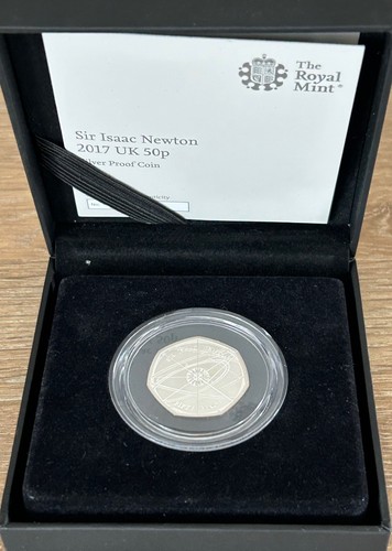 2017 50p isaac newton - isaac, silver