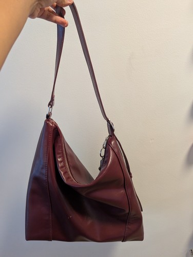 Stradivarius burgundy leather - stradivarius,