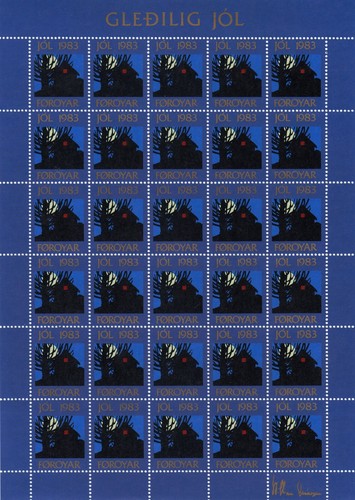Christmas night stamp seal - stamp,