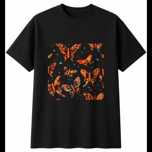 Graphic koi butterfly - koi, under