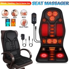 8-Mode Full Back Massage Vibration Cushion Car Chair Seat Pad Mat Heat Massagers