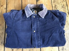 Vintage Carhartt Workwear C52 MDT Jacket Blanket Lined /SR Dark Blue Ranch Chore