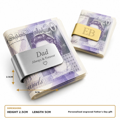 Personalised money clip - personalised,