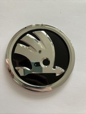 Skoda Badge Emblem Logo Symbol Silver Chrome Plastic 565.853.621.A