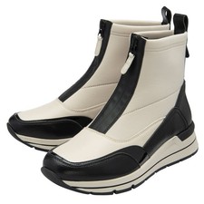 Lotus Women's Petra Zip-Up Ankle Boots - Cream/Black