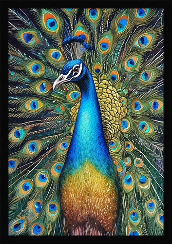 Peacock art beautiful - peacock,