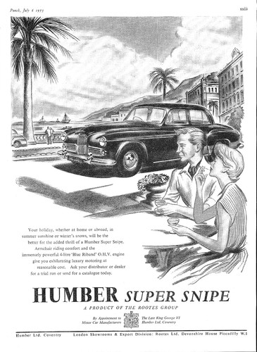 Original 1953 advert humber - advert,