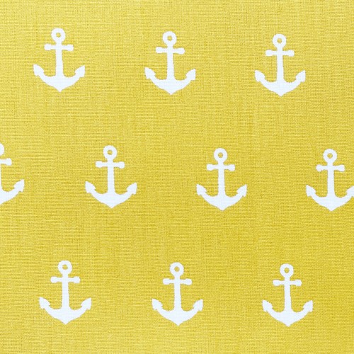 Cotton fabric yellow white - yellow, &