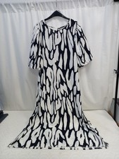 ❤️ Matalan White And Black Lovely Fabric Midi Dress Size 18 Bnwot