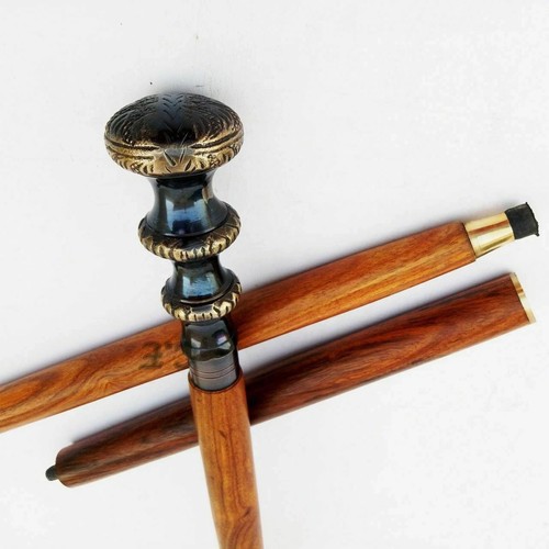 Antique brass handle head - antique,