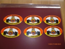 6 x AUTO SPEEDWAY INTERNATIONAL STOCK CAR, SUPERSTOX STICKERS/DECALS