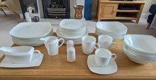 White fine bone china dinner set, good condition